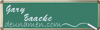 Gary Baacke Visitenkarte